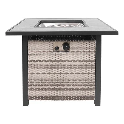 Rattan gasbål med låg